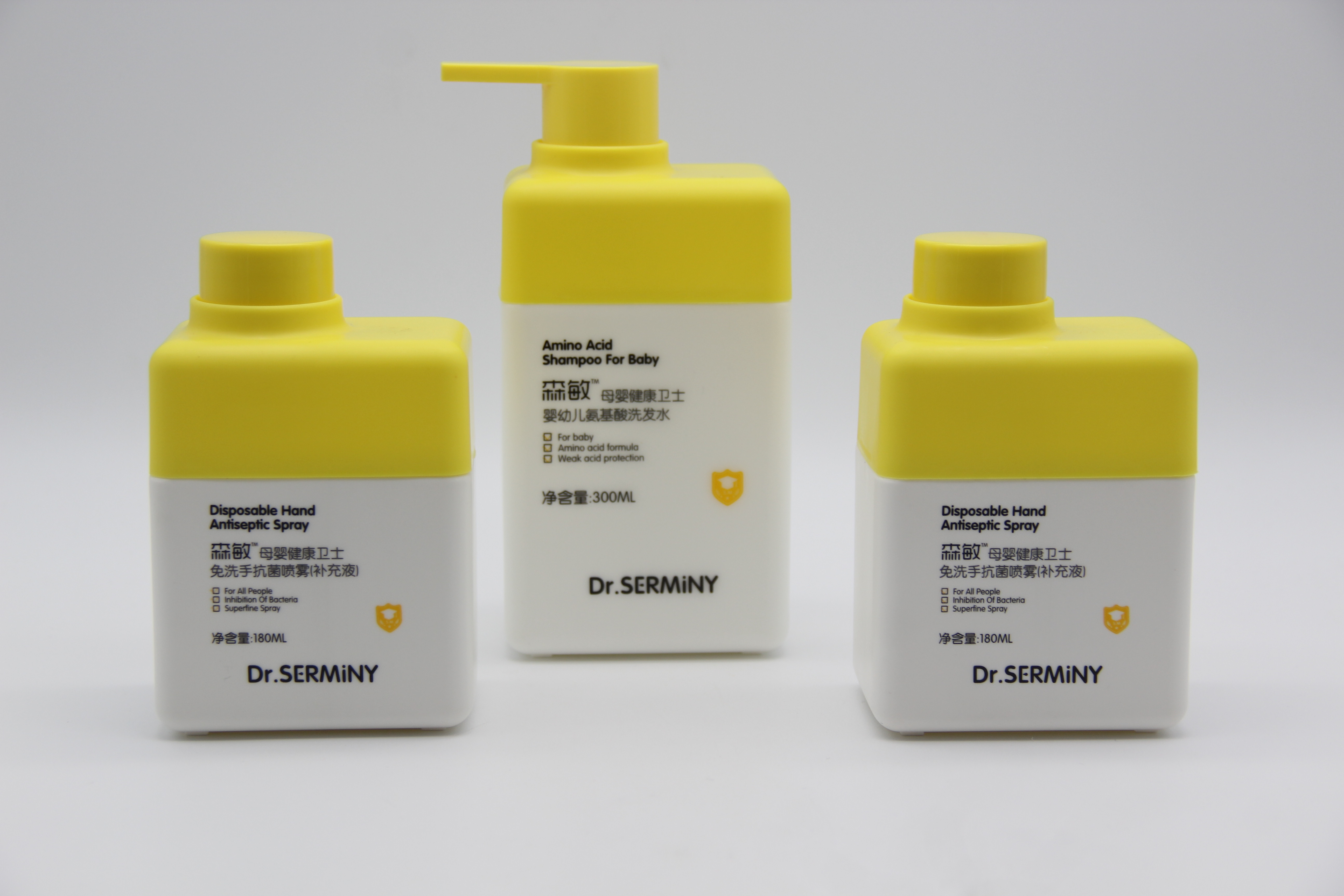 HDPE Plastic Cosmetic Shampoo Skin Care Packaging Shower Gel Bottle