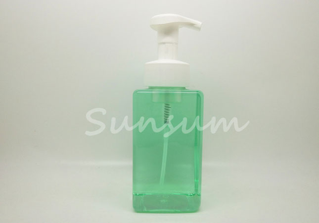 PET Plastic Square Soap Form Pump Bottle