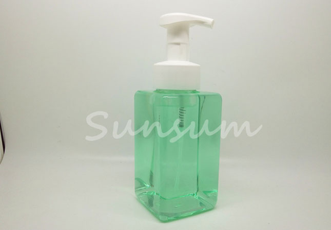 PET Plastic Square Soap Form Pump Bottle