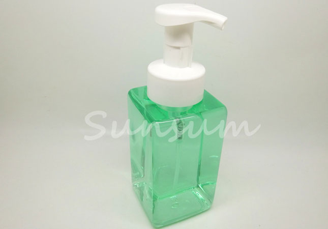 PET Plastic Square Soap Form Pump Bottle
