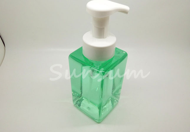 PET Plastic Square Soap Form Pump Bottle