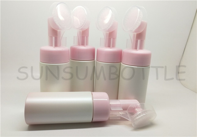 Foam brush face wash bottle 