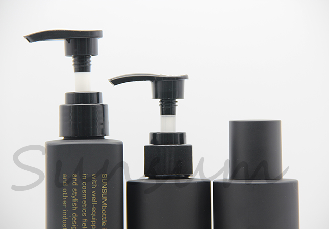 Black Matte Set Cosmetic Lotion Bottle