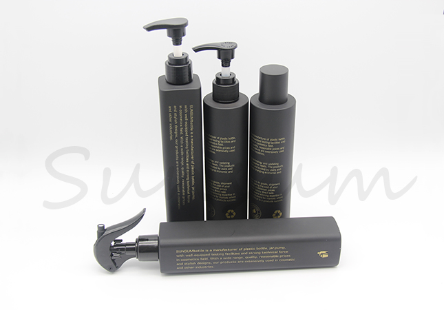 Black Matte Set Cosmetic Lotion Bottle