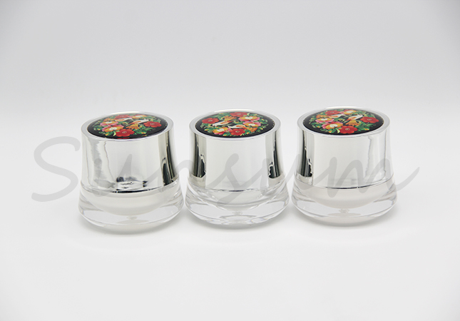 Acrylic Cosmetic Plastic Luxury Cream Jar 