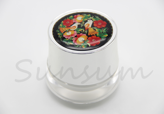 Acrylic Cosmetic Plastic Luxury Cream Jar 