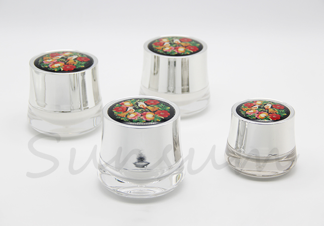 Acrylic Cosmetic Plastic Luxury Cream Jar 