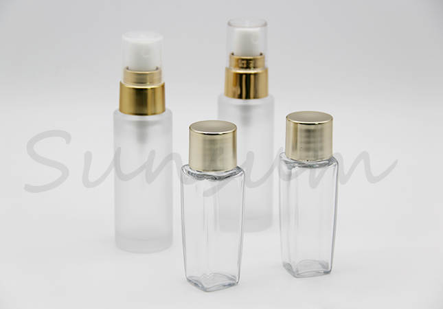 Pet Plastic Golden Small Capacity Cosmetic Lotion Bottle 