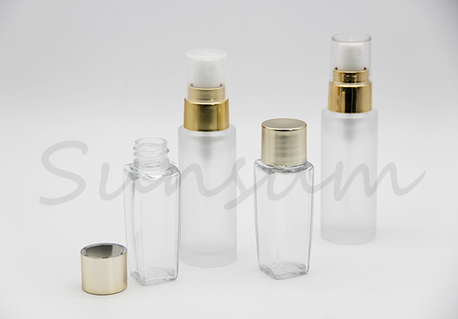 Pet Plastic Golden Small Capacity Cosmetic Lotion Bottle 