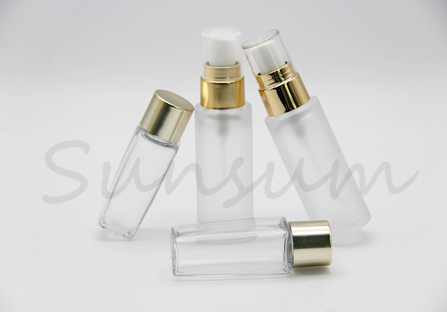 Pet Plastic Golden Small Capacity Cosmetic Lotion Bottle 