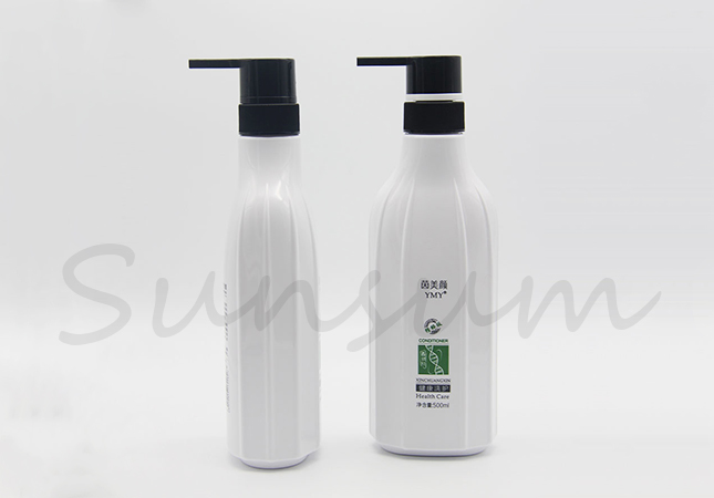 500ml Refillable White Color Shampoo Bottle With Pump
