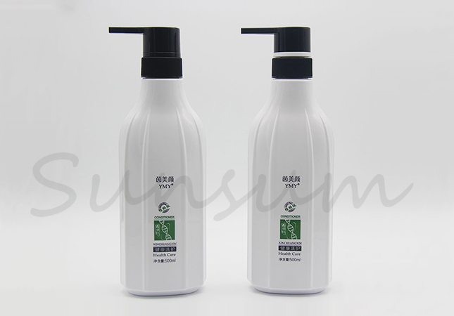 500ml Refillable White Color Shampoo Bottle With Pump