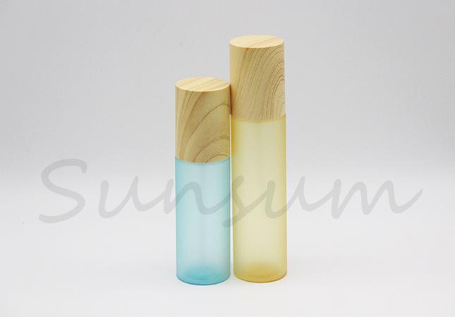 Wooden Cap Cosmetic Frosted Hair Spray Bottle