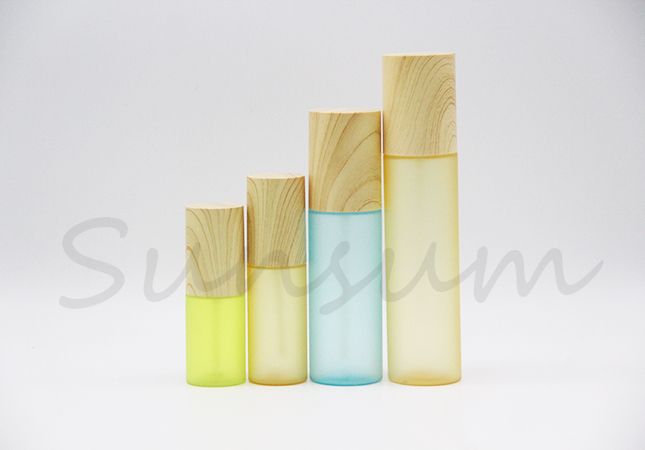 Wooden Cap Cosmetic Frosted Hair Spray Bottle