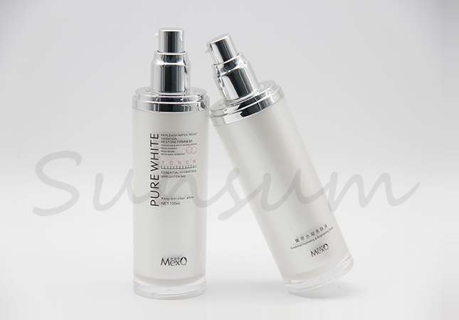 Luxury Silver Pump Sprayer Cosmetic Skin Care Bottle