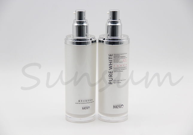Luxury Silver Pump Sprayer Cosmetic Skin Care Bottle