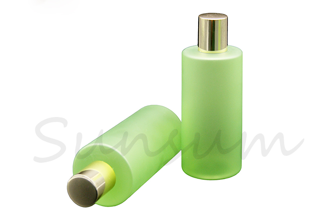 Frosted Cosmetic Pet Plastic Body Care Golden Screw Cap Bottle for Lotion 