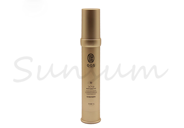 Set Elegant Cosmetic Lotion Skin Care Thin Golden Color Cream Bottle