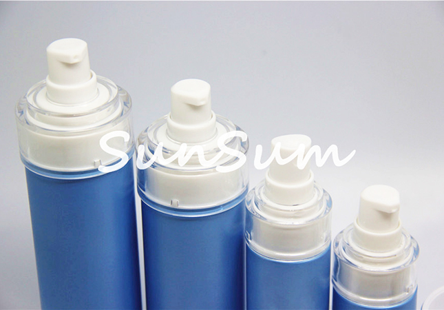 Oxford Blue Color Cosmetic Lotion Pump Body Cream Bottle