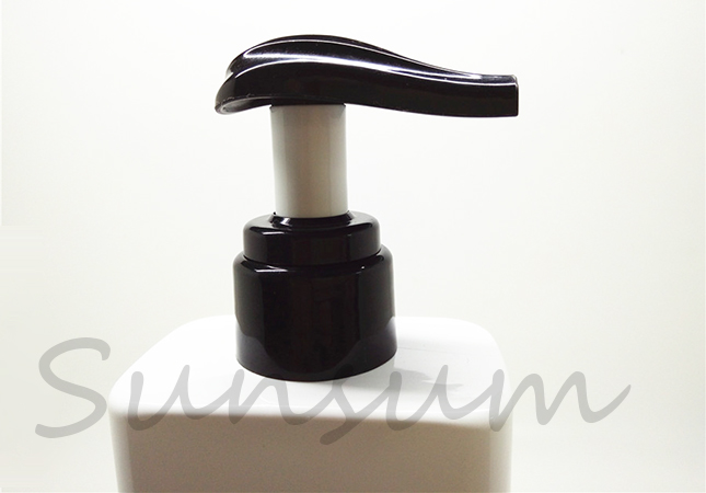 White Color Square Shampoo Gel Packaging Pump Bottle 500ml