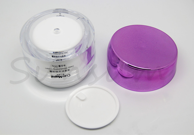 Acrylic Double Wall Cosmetic 50g Free Sample Cream Jar