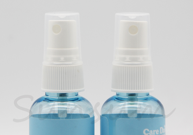 PET Plastic Empty Cosmetic Spray Bottles 50ml With Label
