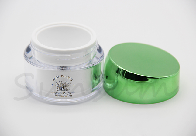 Acrylic Transparent Empty Luxurious Cosmetic Cream Jar