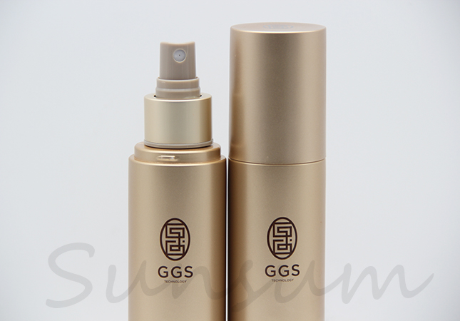 Golden Luxurious Cosmetic 170ml Lotion Spray Cosmetic Bottle
