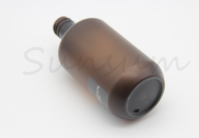 Different Shape Empty Cosmetic Shampoo Amber Packaging Lotion Wood Pump Bottle