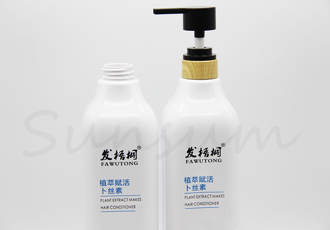 Guangzhou Manufacturer White Long Neck Cosmetic Shampoo Bottle