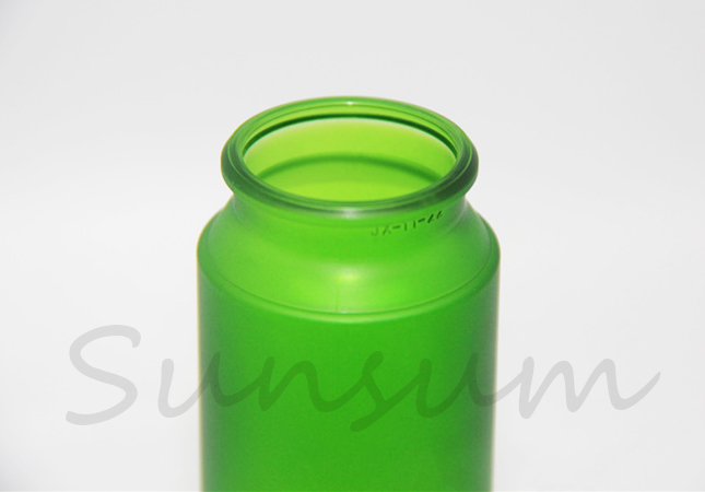 Green Frosted Cosmetic PET Plastic Lotion Spray Pump Bottle