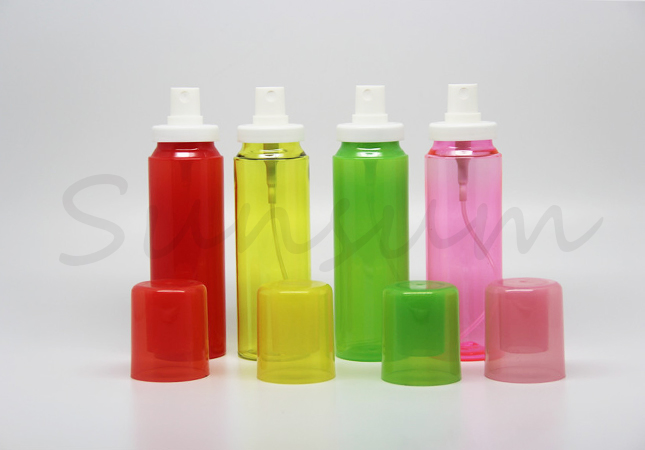 Colorful Plastic Cosmetic Spray Body Cream Bayonet Bottle