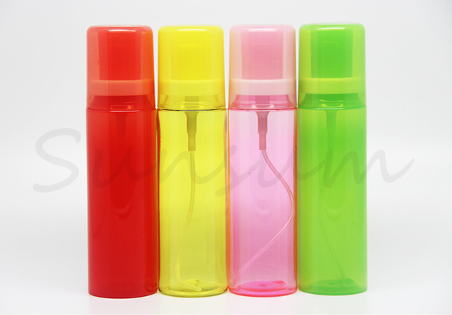 Colorful Plastic Cosmetic Spray Body Cream Bayonet Bottle