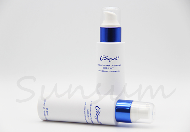 Elegant Plastic Silk Screen  Printing Cosmetic 80ml Lotion Bottle