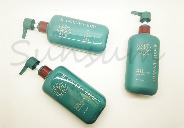 PET material shampoo/conditioner/body soap bottle with lotion pump