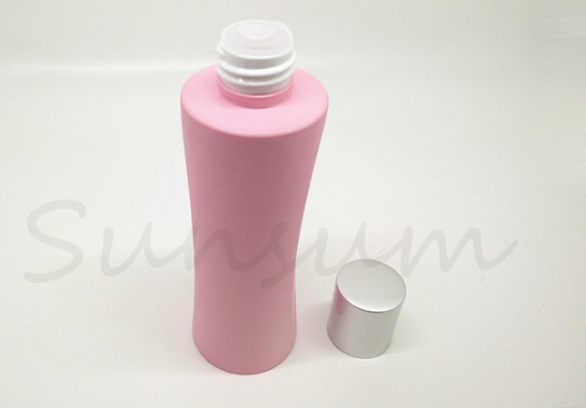 Pink Color Lotion Slimming Shape Silver Screw Lid 30ml 50ml 100ml 250ml 300ml Bottle