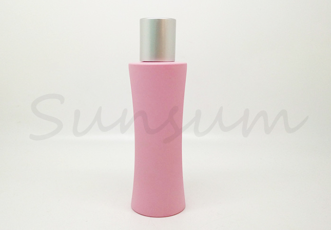 Pink Color Lotion Slimming Shape Silver Screw Lid 30ml 50ml 100ml 250ml 300ml Bottle
