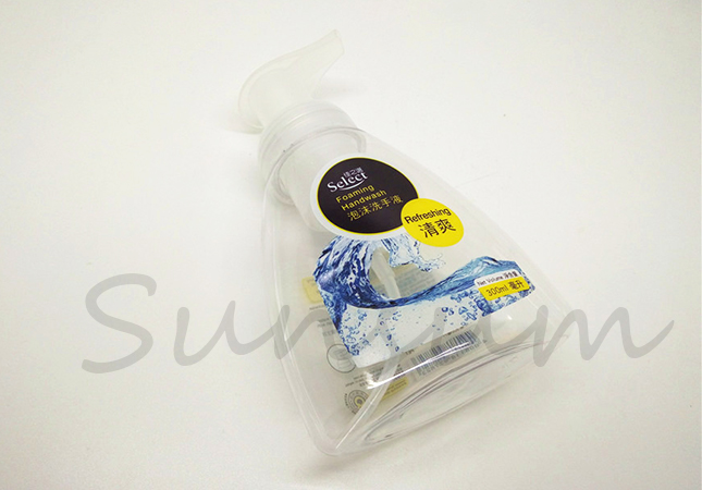 PET Plastic Square Hand Wash Soap Foam Pump Bottle