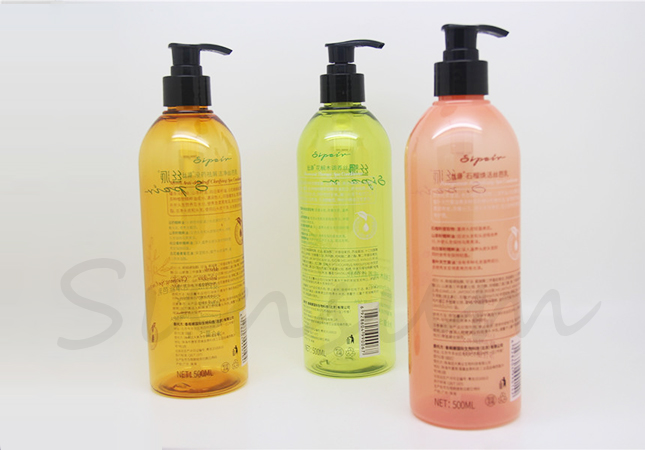 500ml Colorful Shampoo Shower Gel Round Shape Shampoo Bottle