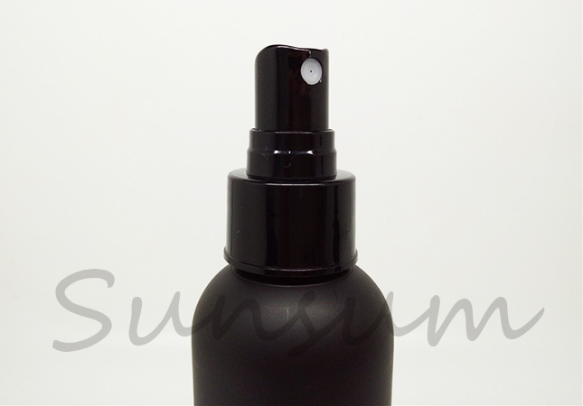 120ml Cosmetic Lotion Spray Black Matte Bottle