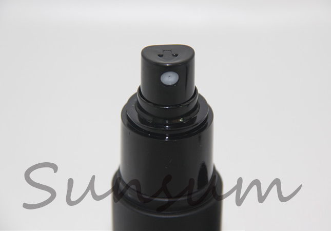 Silk Screen Cosmetic Printing Lotion Pump Black Matte Lotion Bottle