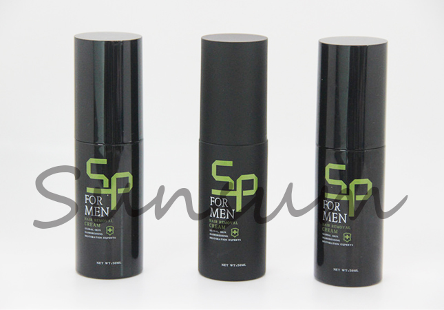 Silk Screen Cosmetic Printing Lotion Pump Black Matte Lotion Bottle