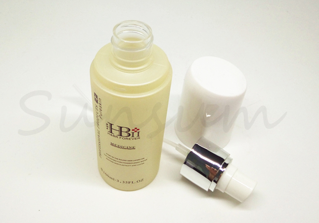 100ml Color Silk Screen Printing Silver Pump Spray Lotion Bottle