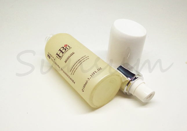 100ml Color Silk Screen Printing Silver Pump Spray Lotion Bottle