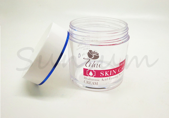 Transparent Silk Screen Printing 50g Cosmetic Cream Jar