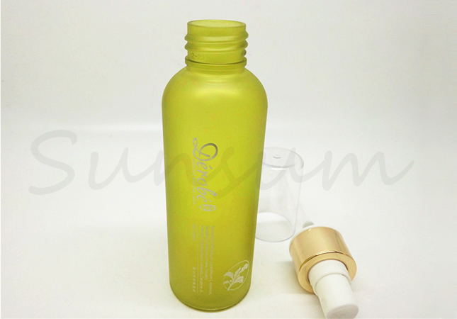 Matte Color Lotion Pump Cosmetic Spray Round Lotion Bottle 120ml