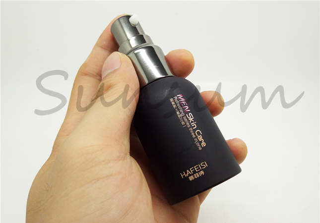 Black Color Cosmetic Lotion Spray Custom Lotion Bottle