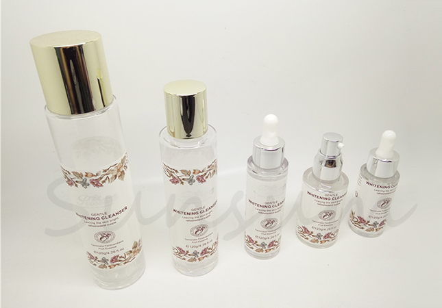 Set Thick Cosmetic Transparent Label Lotion Bottle for Sale