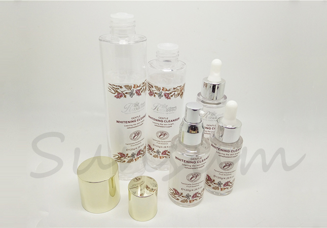 Set Thick Cosmetic Transparent Label Lotion Bottle for Sale