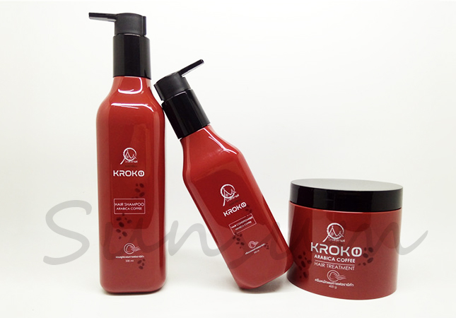 Red Color Cosmetic Facial Mask Jar Shampoo Bottle